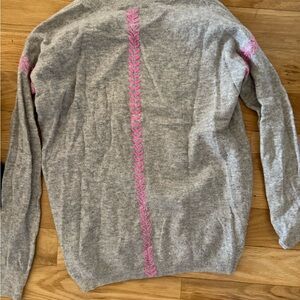 Gray and Pink Women's Sweater